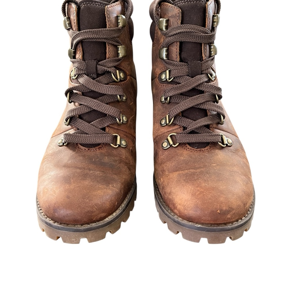 Timberland Ellendale Brown Leather Mid Hiker Boots Lug Sole Womens 6.5 - Picture 5 of 11